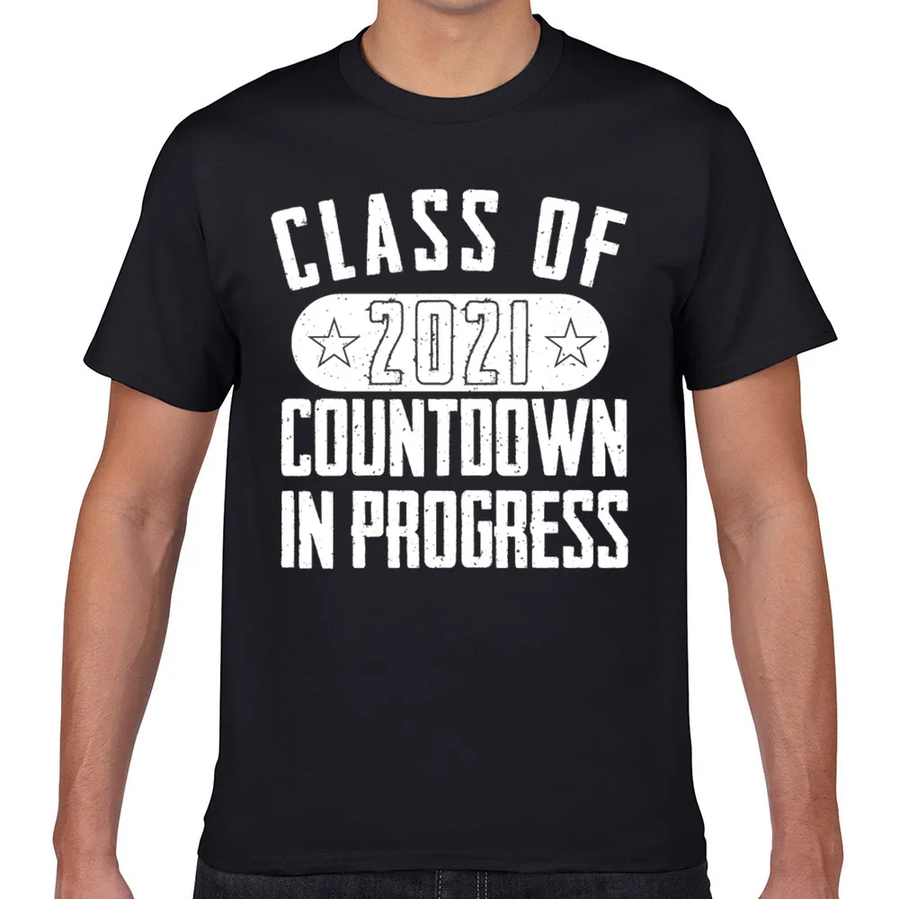 

Tops T Shirt Men class of 2021 shirt graduation Casual Black Geek Custom Male Tshirt