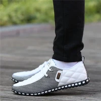 weh men leather shoes mens casual shoes breathabl light weight white sneakers driving shoes pointed toe business men shoe