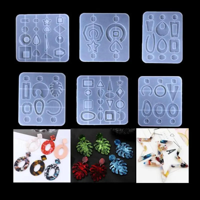 

1 Set Crystal Epoxy Resin Mold Earring Pendent Casting Silicone Mould Handmade DIY Crafts Jewelry Making Tools