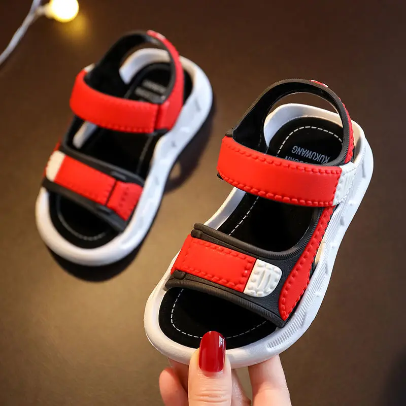 

Summer Baby Sandals Solid Color Boy Soft Sole Anti-slip Boys Girls Toddler Shoes Beach