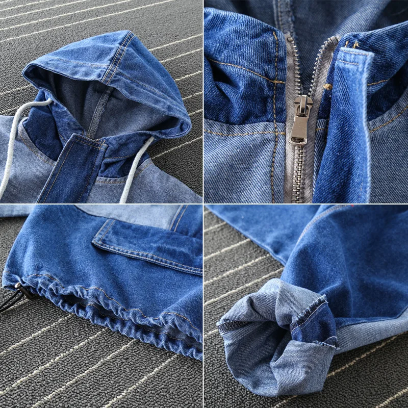 Детский джинсовый костюм с капюшоном Dolmidol Модный повседневный спортивный