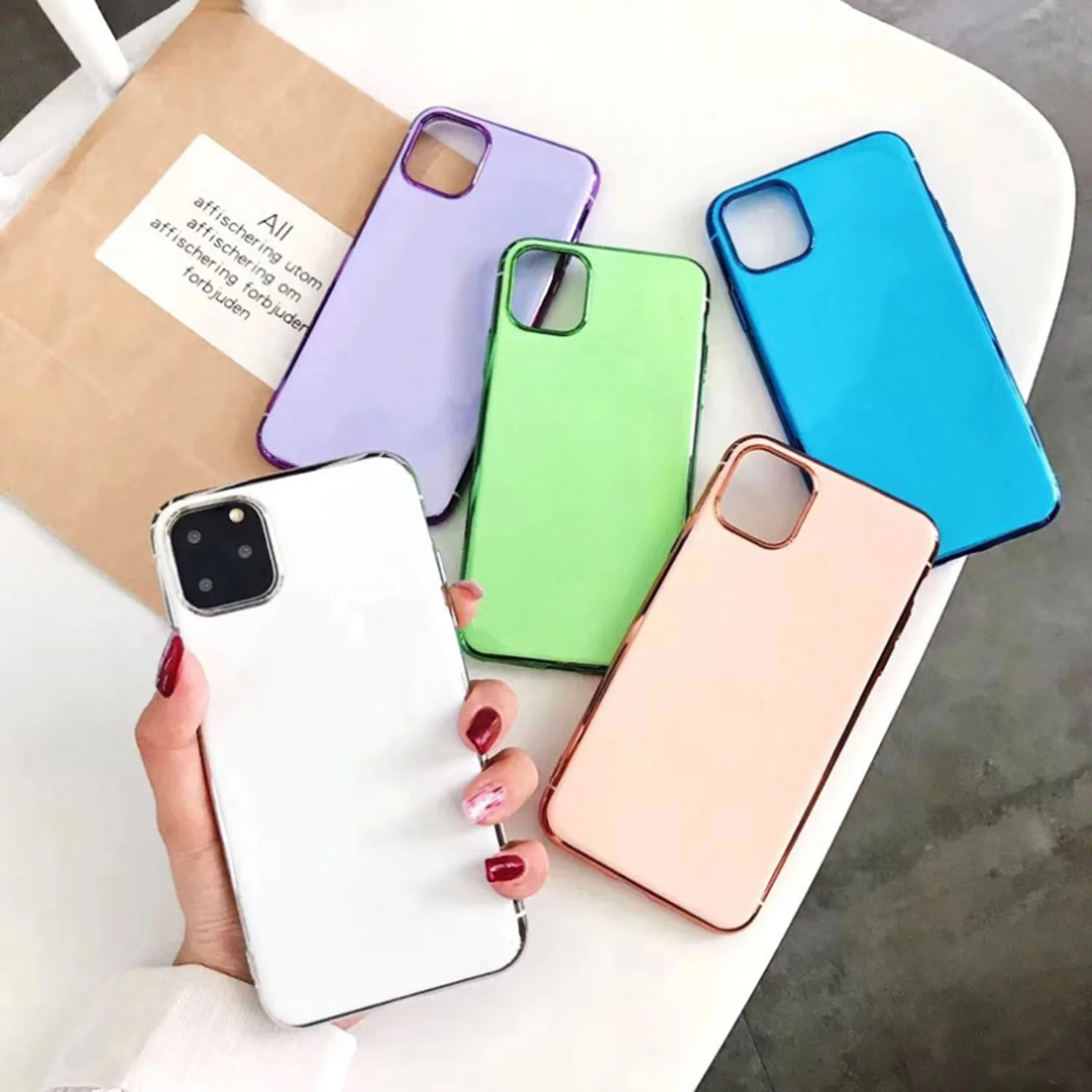 Однотонный простой чехол для телефона iPhone 11 pro XS MAX XR X 8 7 6 6s Plus Мягкий ТПУ