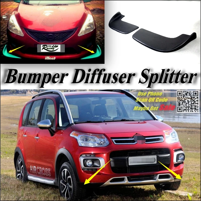 Автомобильный разветвитель диффузор бампер Canard для Citroen C3 Aircross 2010 ~ onwork тюнинг
