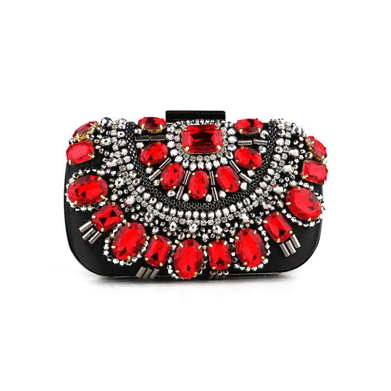 

Heavy Handmade Bead Embroidery Decoration Evening Bag European and American Ladies Diamond-studded Dress Evening Clutch Bags