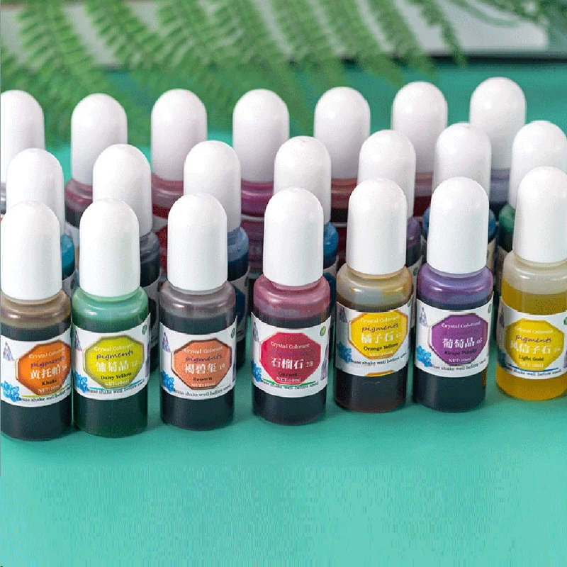 

24 Colors Transparent Crystal Colorant Pigment Concentrated Resin Coloring Art