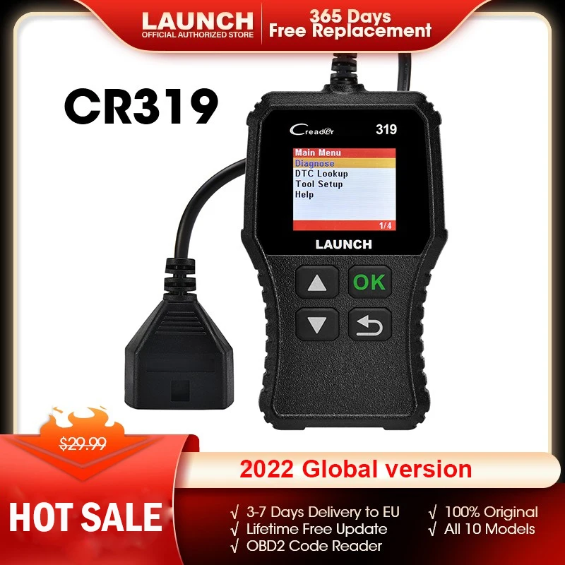 Launch X431 Creader 319 CR319 автомобильный считыватель кодов Obd2 сканер полная функция OBD2