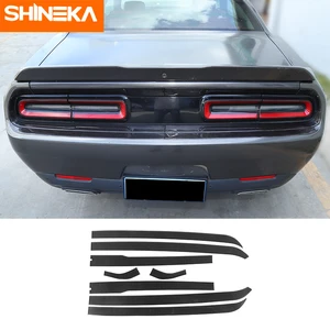 Наклейки SHINEKA из углеродного волокна для автомобильного заднего фонаря Dodge Challenger 2015 + аксессуары