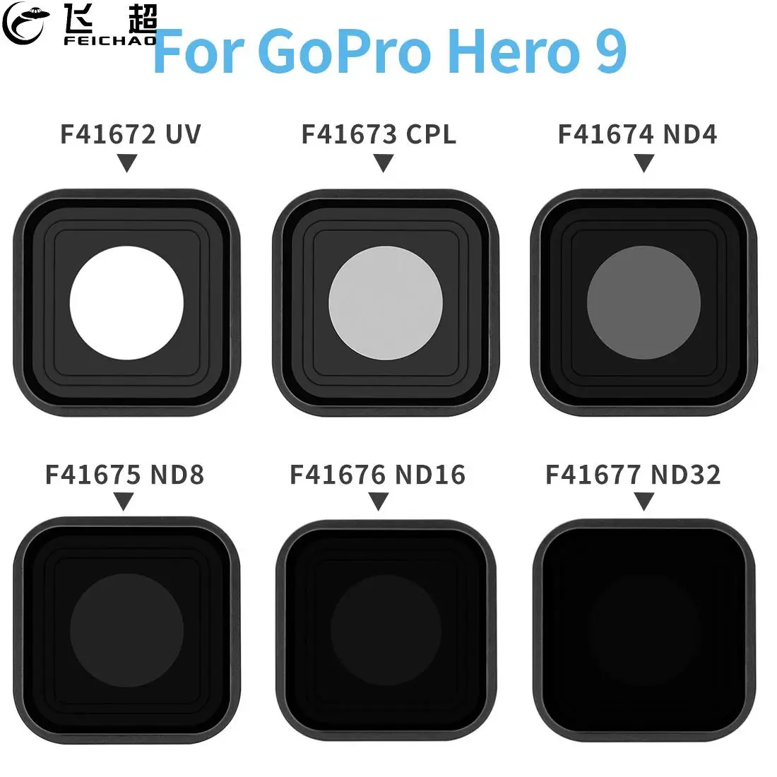 1 шт. фильтры для объектива экшн-камеры GoPro Hero 9 Black CPL UV ND 8 16 32 64 Квадратные