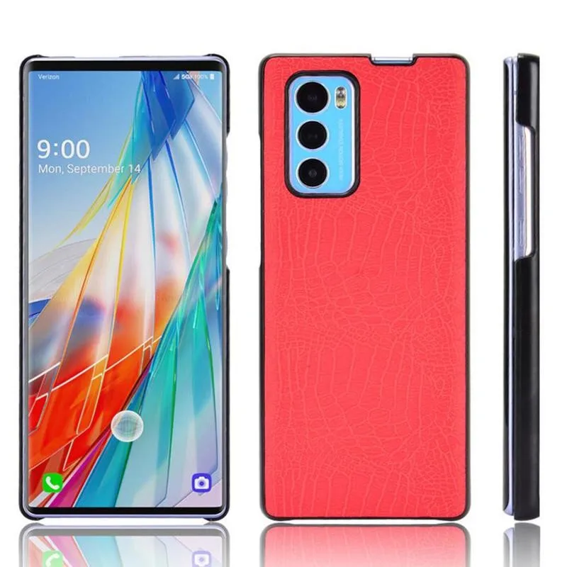 Чехол с рисунком под крокодиловую кожу 5g жесткий защитный чехол для Lg Wing