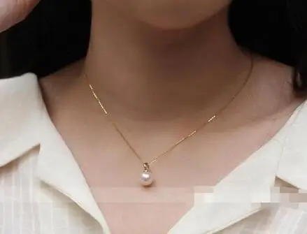 Бесплатная доставка подвеска из натурального японского жемчуга Akoya 9-10 мм