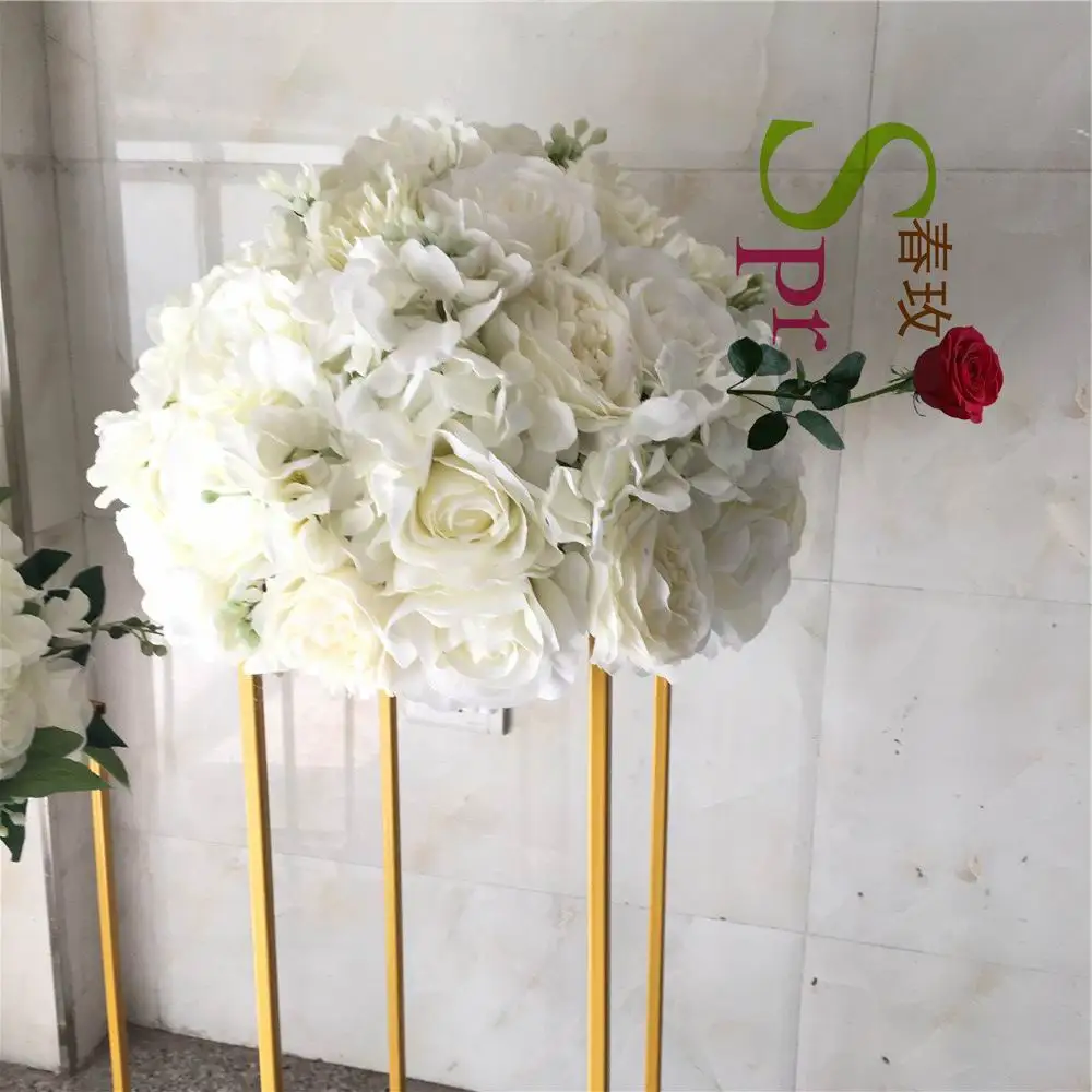 

SPR 10PCS Round Ring Arch Wedding Table Centerpieces Metal Artificial Shelf Road Lead Floral Stand Backdrop Decoration