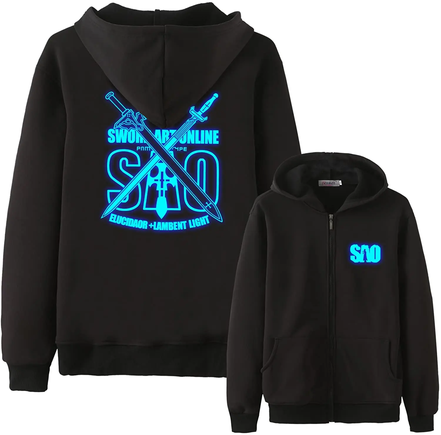 

Anime Sword Art Online Kirito Asuna Cosplay Hoodie Jacket Japanese Streetwear Harajuku Hoodie Clothes Men