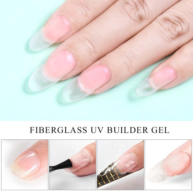 15 мл/8 мл УФ Гель лак из стекловолокна для наращивания ногтей ремонта сломанных