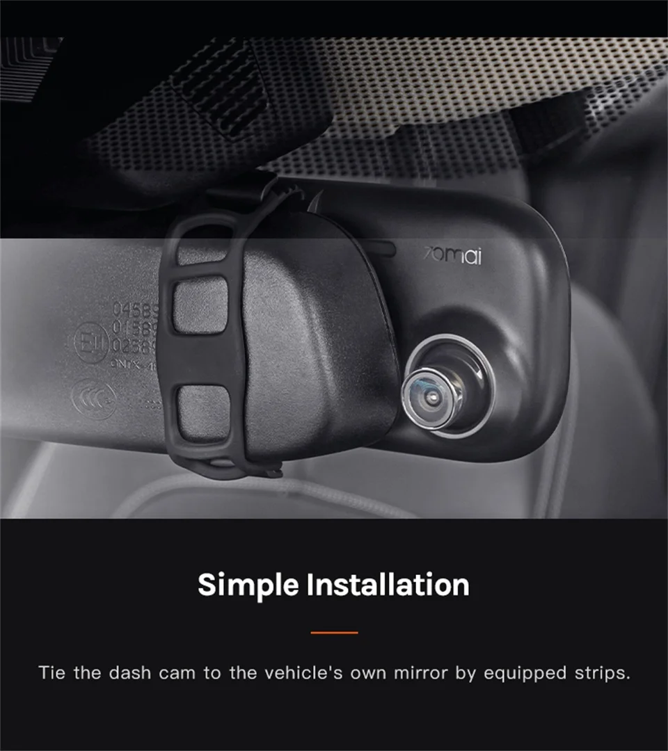 Английская версия 70mai Smart Dash Cam зеркало 70 MAI камера заднего вида 1600P 70mai Smart car dvr 24H монитор парковки заднего вида автомобиля dvr