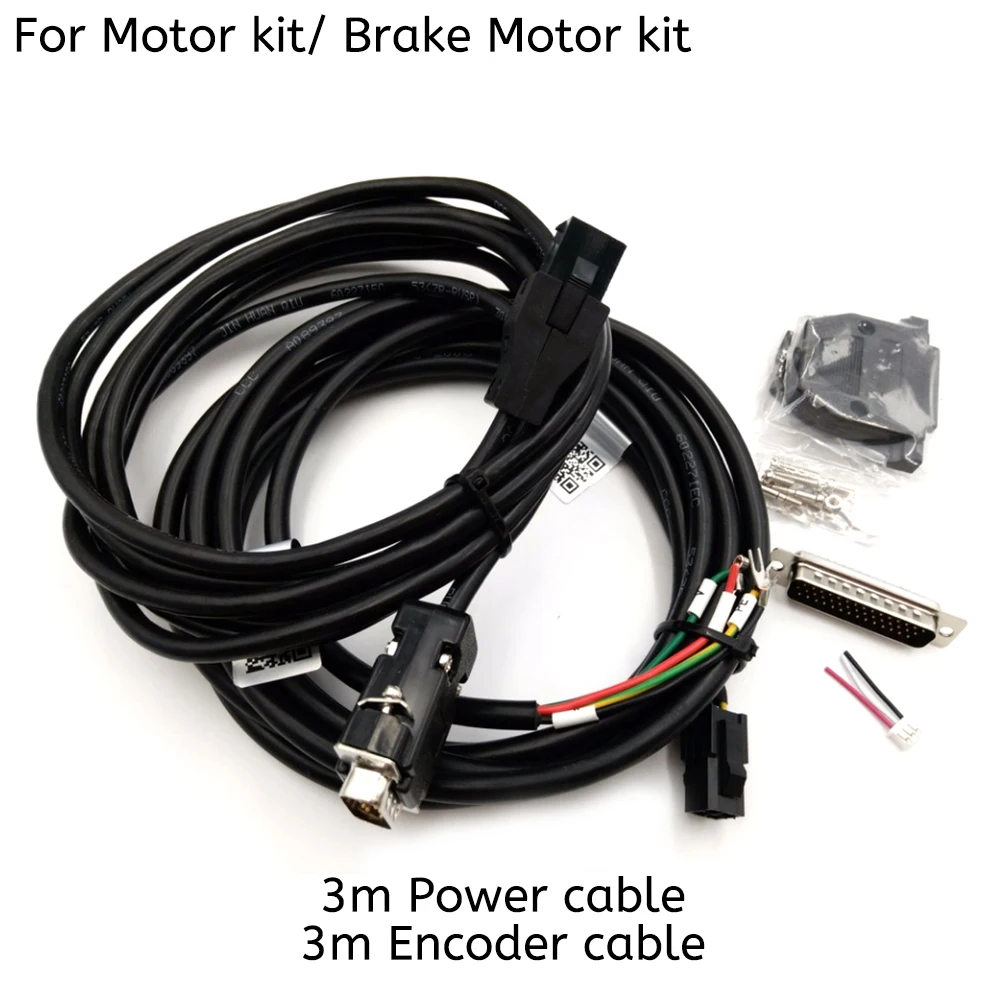 Delta 750W AC Servo Motor Driver Kit ASD-B2-0721-B ECMA-C20807RS ECMA-C20807SS Brake 0.75KW 2.39NM 3000rpm 80MM &amp 3m Cable |