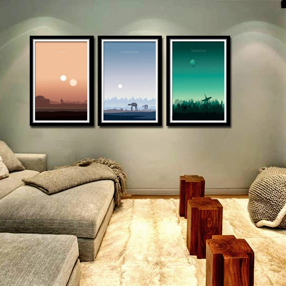 Вдохновленные принты закат ландшафт Фотофон Настенный декор картины для