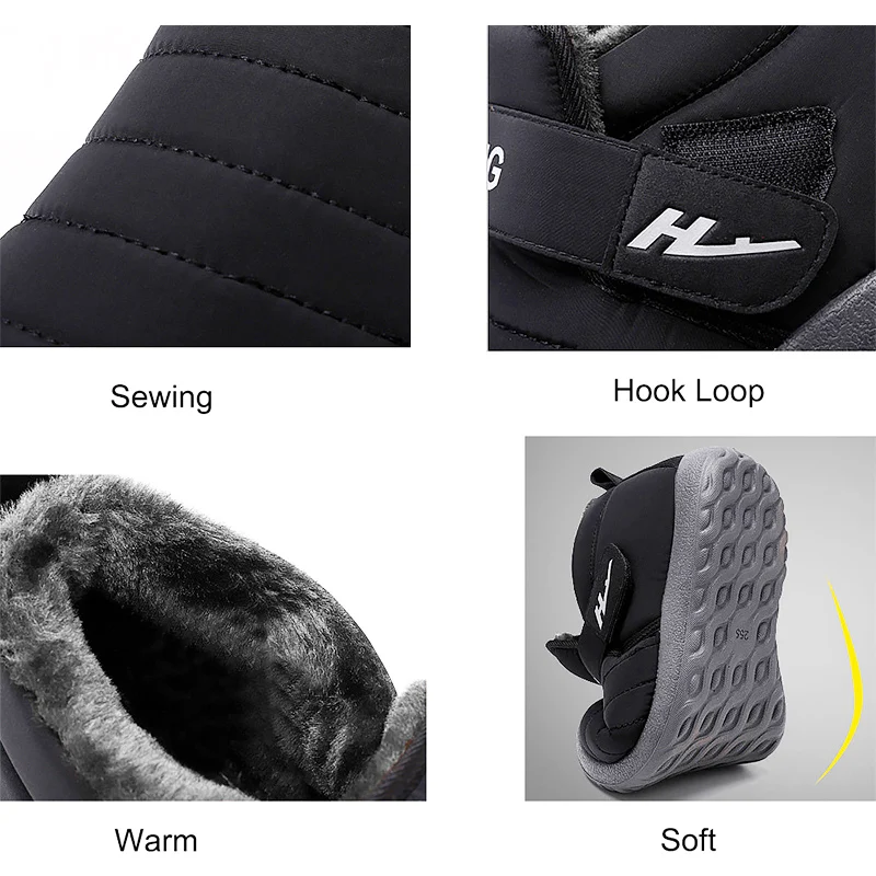 Женские ботильоны Зимняя обувь ботинки размера плюс 41 45 Женская теплая из плюша