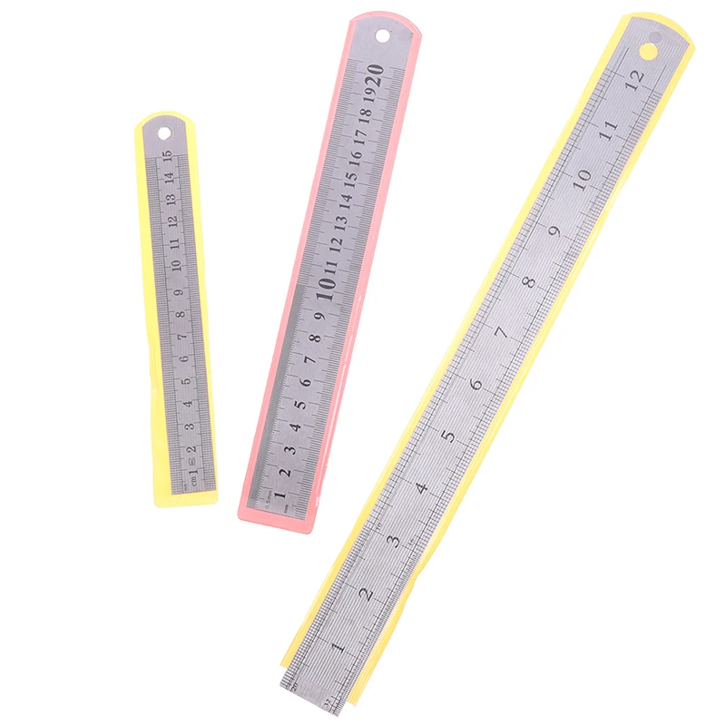 

1pcs Stainless Steel Metal Ruler Metric Rule Precision Double Sided Measuring Tool