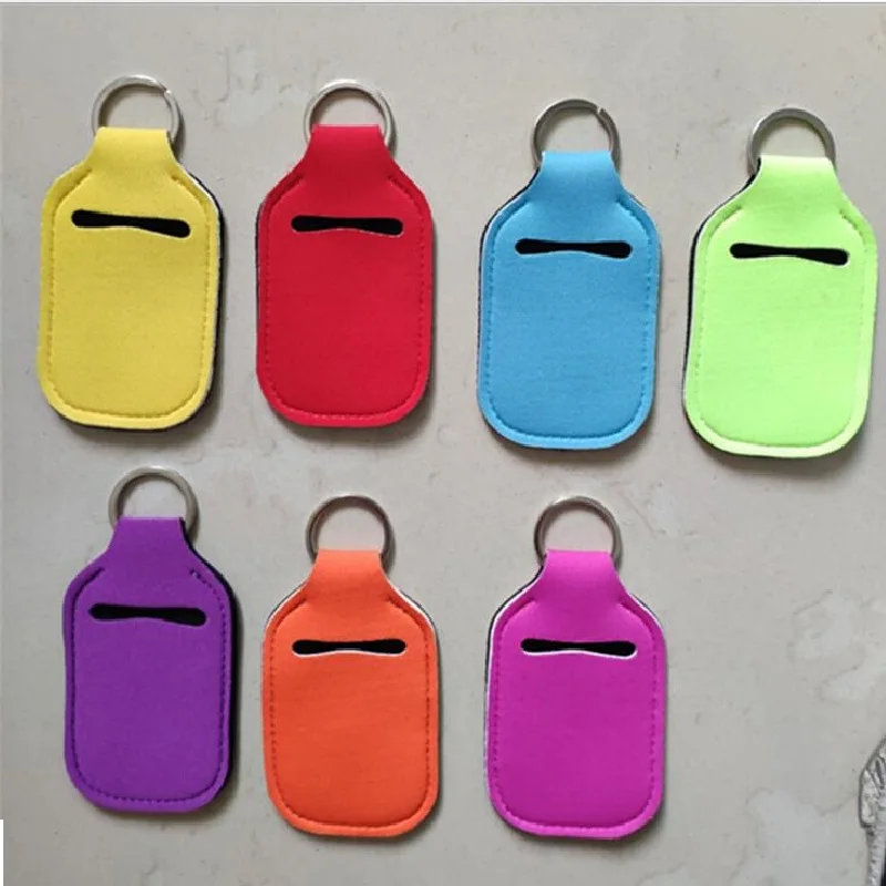 للبيع 500 قطعة علبة أحمر شفاه زجاجة معقّم اليدين حافظة قلادة المفاتيح 30 مللي علبة زجاجة عطر مقاوم للماء ومضاد للسقوط