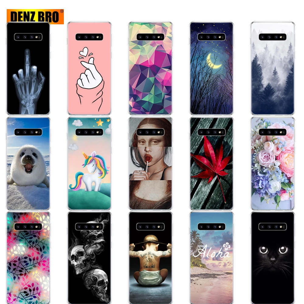 Чехол для Samsung Galaxy S10 силиконовый мягкий чехол из ТПУ телефона E Plus G975F S 10 Бампер