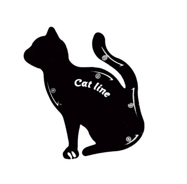 Хит продаж красивые трафареты для бровей 2 шт. женщин кошачья линия