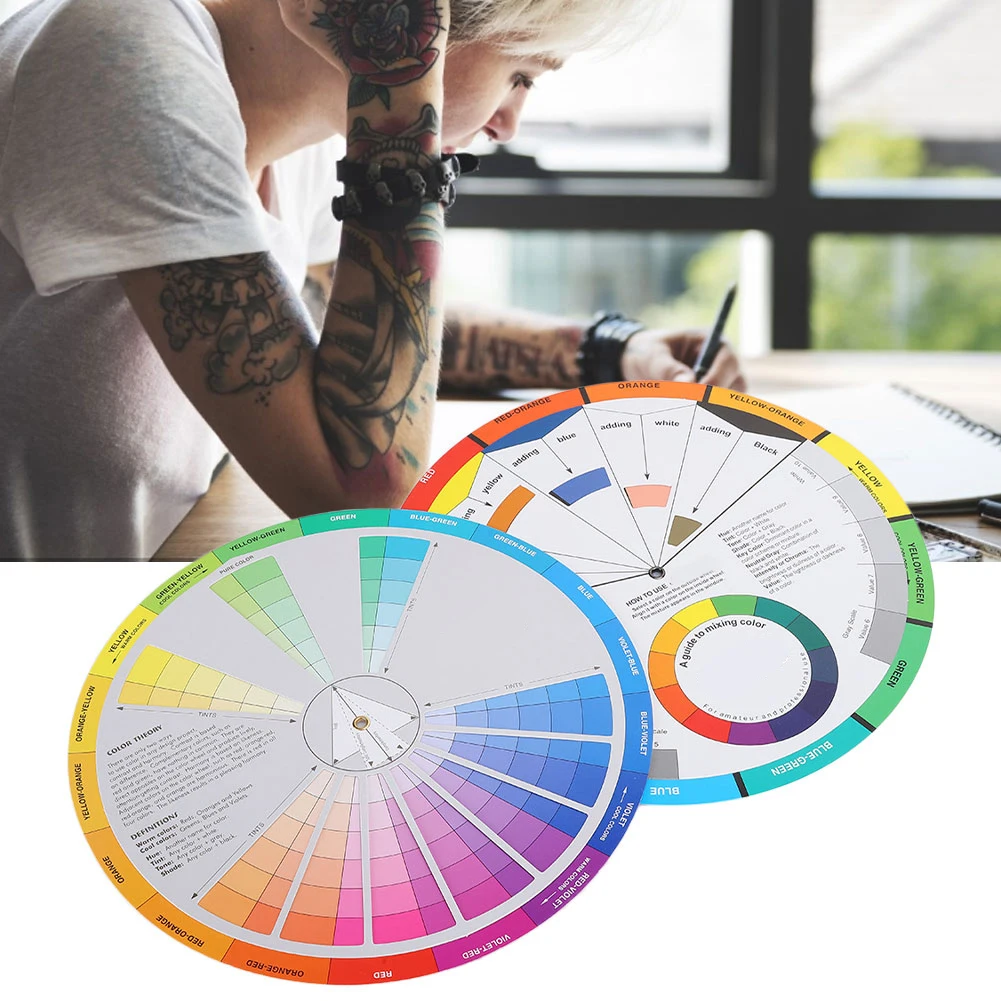 

Профессиональное вращающееся колесо для татуировок, 2 шт., колесо для нанесения пигмента, колесо для смешивания, базовое для начинающих