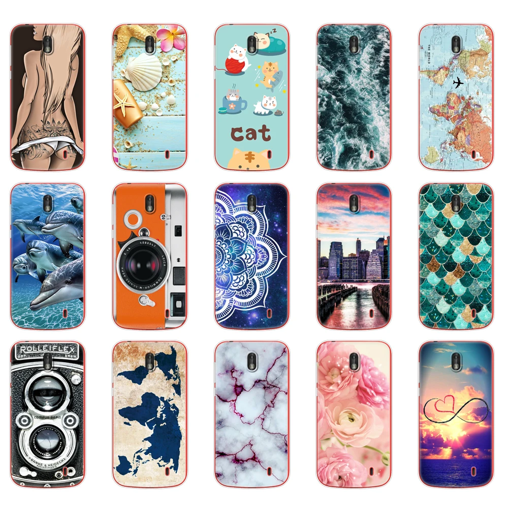 Чехол для Nokia 1 Plus мультяшный силиконовый мягкий | Мобильные телефоны и аксессуары