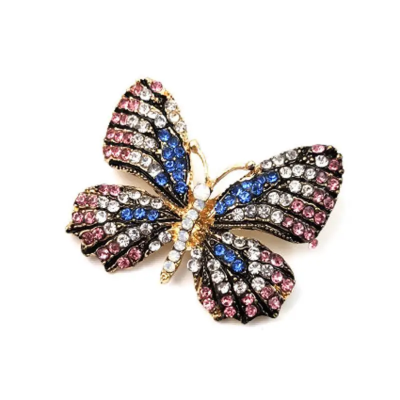 2019 модная цветная брошь в виде бабочки свадебные хрустальные стразы насекомых