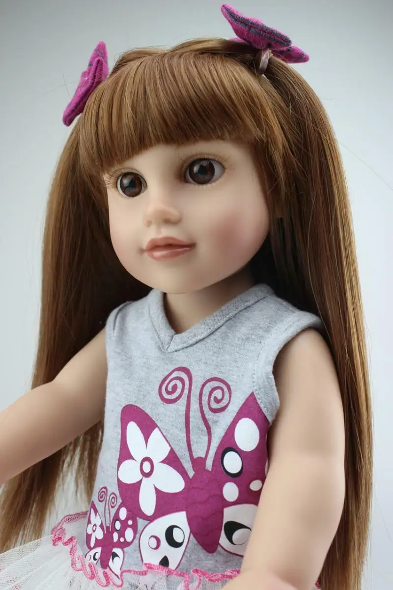 

Realistic Silicone Girl Reborn Baby Dolls Nursing 18'' Long Hair Doll Bebe Gifts Silicone Fashion Doll Interactive Dolls