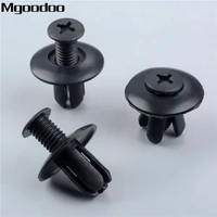 mgoodoo 50pcsset 8mm hole door rivet plastic clip fasteners black cars lined cover barbs rivet auto fasteners hot
