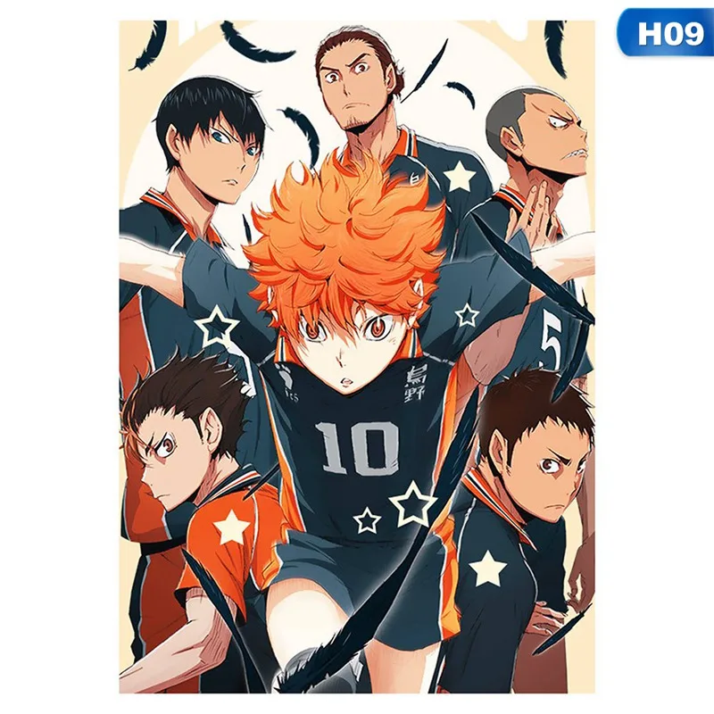 Кошмарным! Haikyuu Аниме Манга настенный плакат свиток домашнее украшение Стены Искусства - Цвет: 9