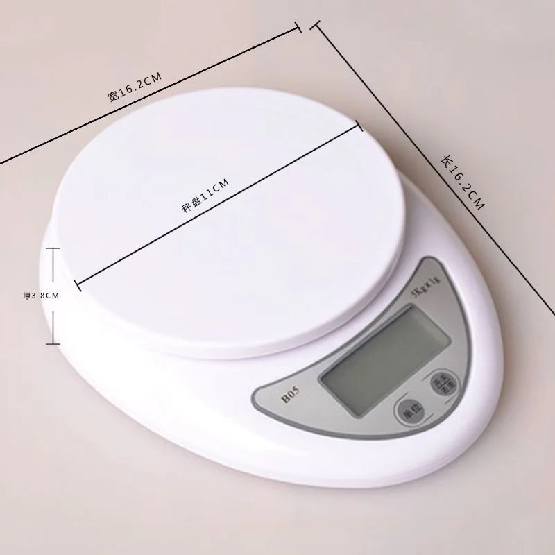 

5kg Portable Digital Scale LED Electronic Scales Postal Food Balance Measuring Weight LED Electronic Scales Kitchen Cooking New