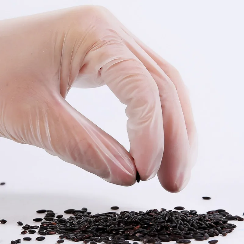 100 шт. прозрачные одноразовые защитные перчатки из ПВХ для мытья посуды кухни