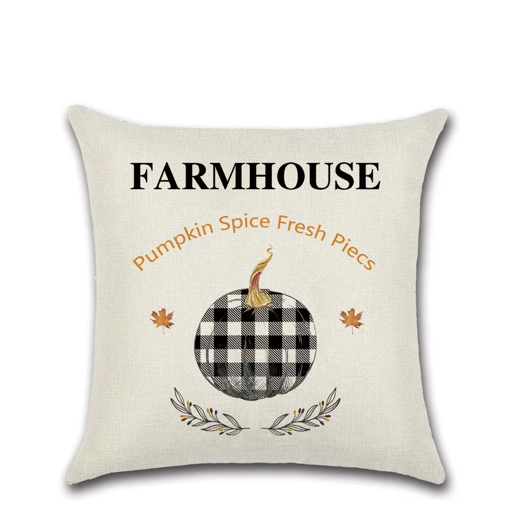 День благодарения постельное белье Чехол для подушки декоративные черный белый