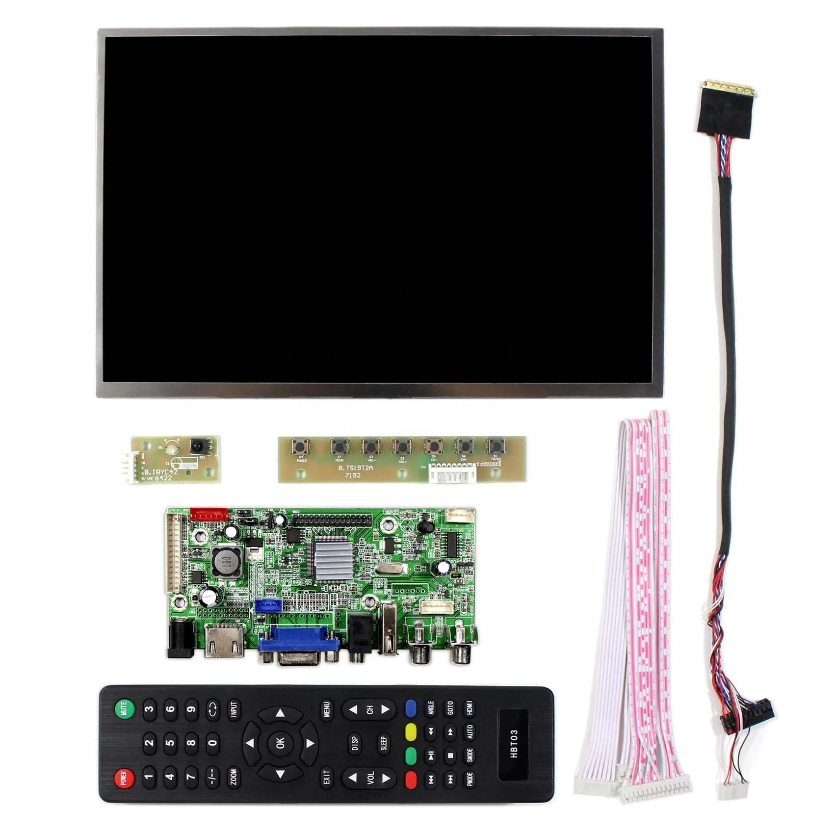 

10.1” inch 1280X800 B101EW05 / LP101WX1-SLP2 LCD Screen with HDMI VGA 2AV USB LCD Controller Board Work for LVDS Interface Panel
