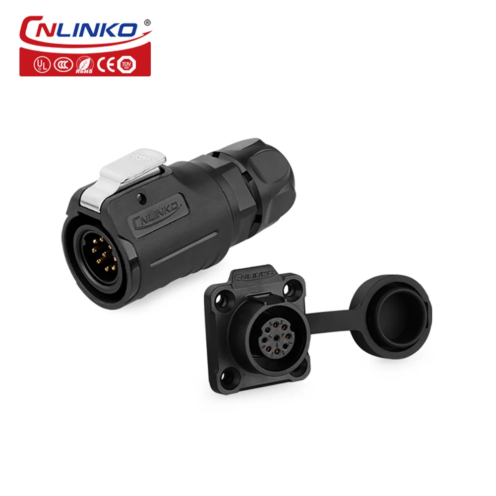 

Cnlinko M16 9-контактный разъем eu AC DC Мощность PBT Пластик Quick Release провод с разъемом «папа» женский розетки Электрический Солнечный автоматический...