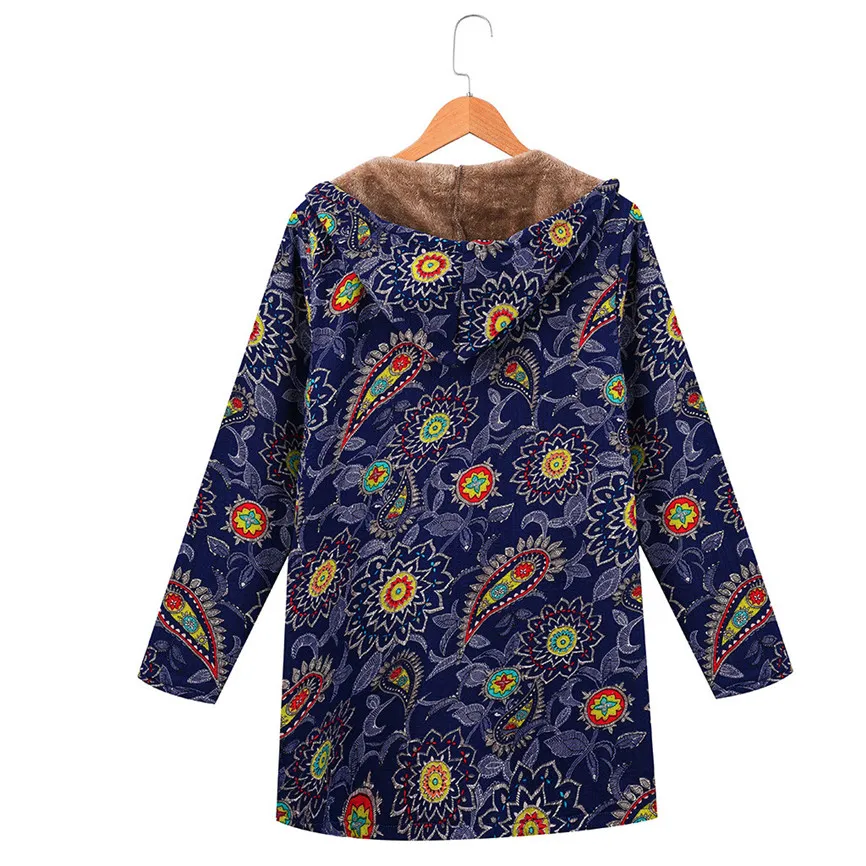 Женское винтажное пальто большого размера плюс теплая верхняя одежда в стиле