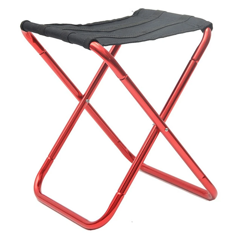 

Portable Folding Camping Chair Foldable Stool Black Small Aluminum Oxford Seat Outdoor for Fishing hiking Travel Garden BBQ