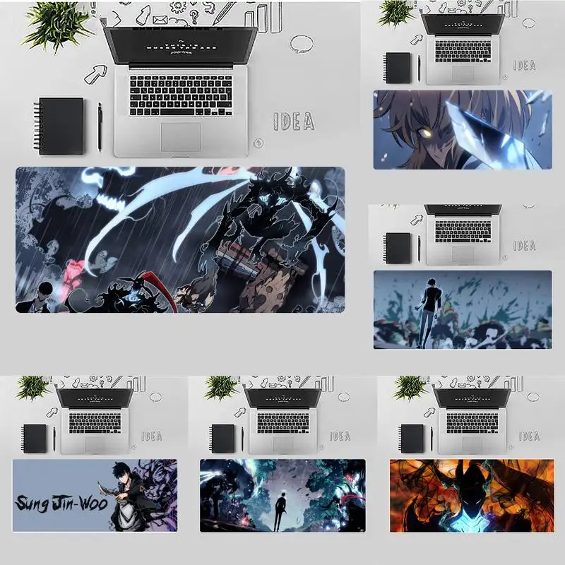 

solo leveling Large Mouse pad PC Computer mat X XL XXL Non slip Cushion Thickness 2mm LockEdge equal LE