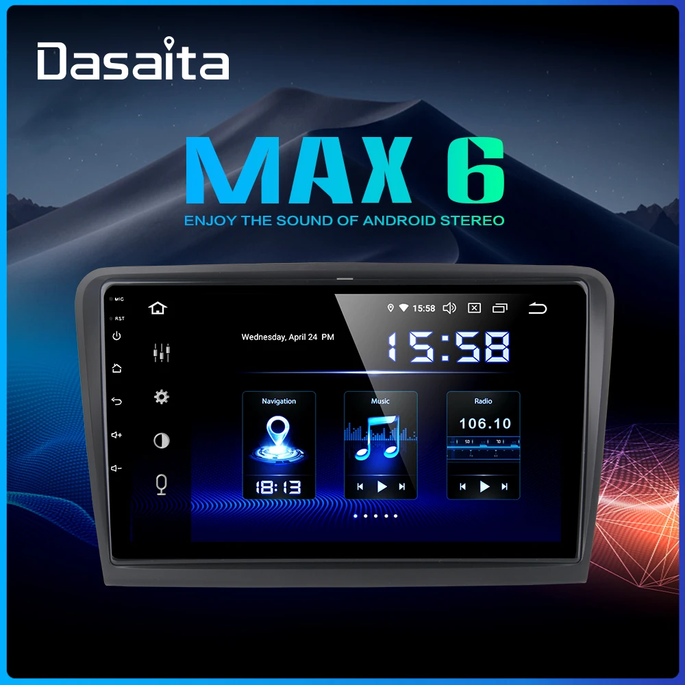 Dasaita автомобиля 1 Din Android 9,0 радио для Skoda Superb 2008 2009 2010 2011 2012 2013 gps HDMI 10," мульти Сенсорный экран