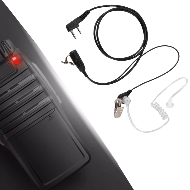 Air Acoustic Tube Earpiece for Baofeng Walkie Talkie Portable Radio Accessories 2 Pin PTT Headset Microphone BF-888S UV-5R | Электроника