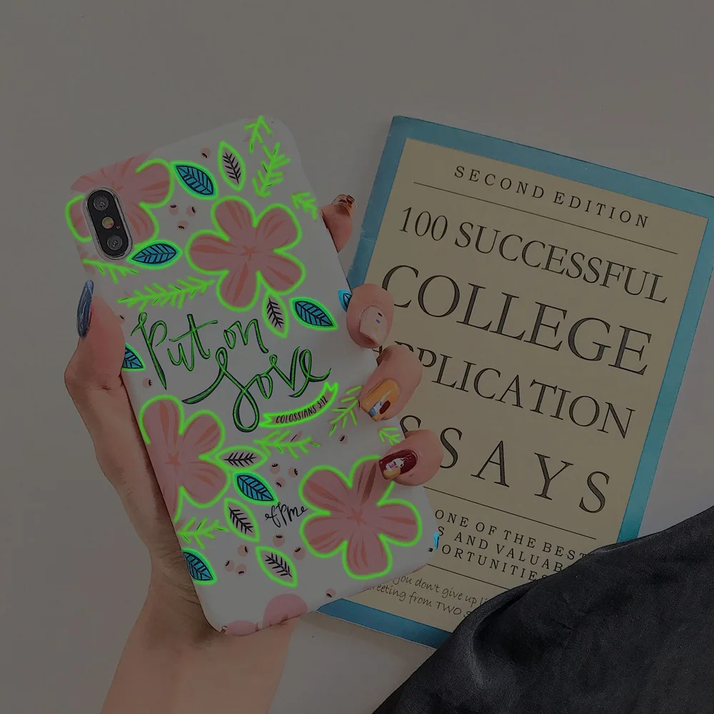 Футляры для телефонов KISSCASE с люминесцентным эффектом для Xiaomi Redmi Note 7 Pro 6 6A 5 Plus 4X K20 Pocophone F1 Mi 9 8 SE A2 Lite в виде цветочного орнамента.