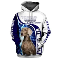 3d printed hoodie art weimaraner cute animals love dogs for menwomen unisex harajuku hooded pullover sweatshirt casual jacket