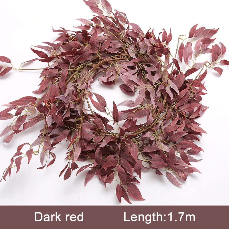 1 7 м 8 цветов искусственная зеленая ивовая гирлянда листья Виноградная лоза