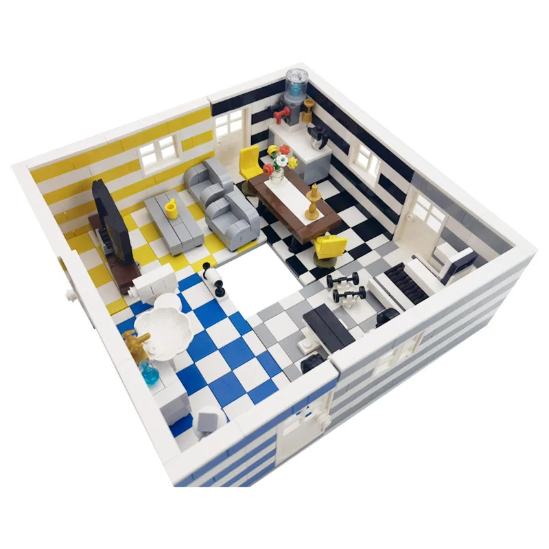 

Compatible Friends House Building Blocks MOC Wall Door Windows Construction Bricks Base City Blocks Set Educational Toys Gift