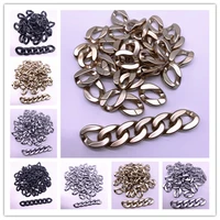 new 20pcs 1215131615202025mm acrylic twisted chains assembled parts beads diy jewelry findings accessories