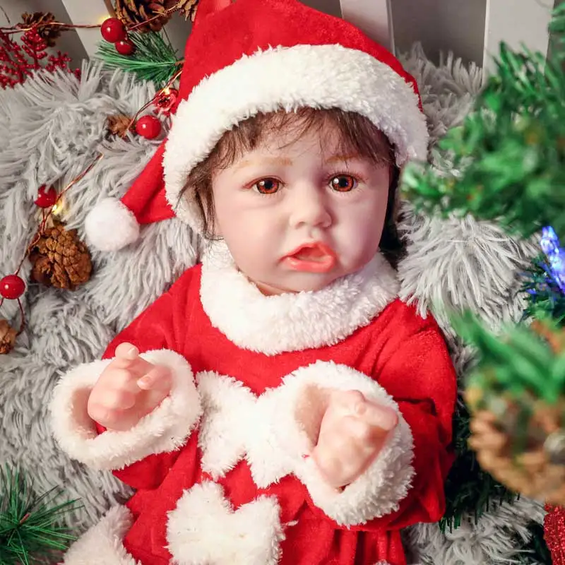 

55 см Полный Силиконовые Винил средства ухода за кожей Reborn Baby Doll для девочек Bonecas 22 дюймов реалистичные новорожденных принцесса детей Кукла р...