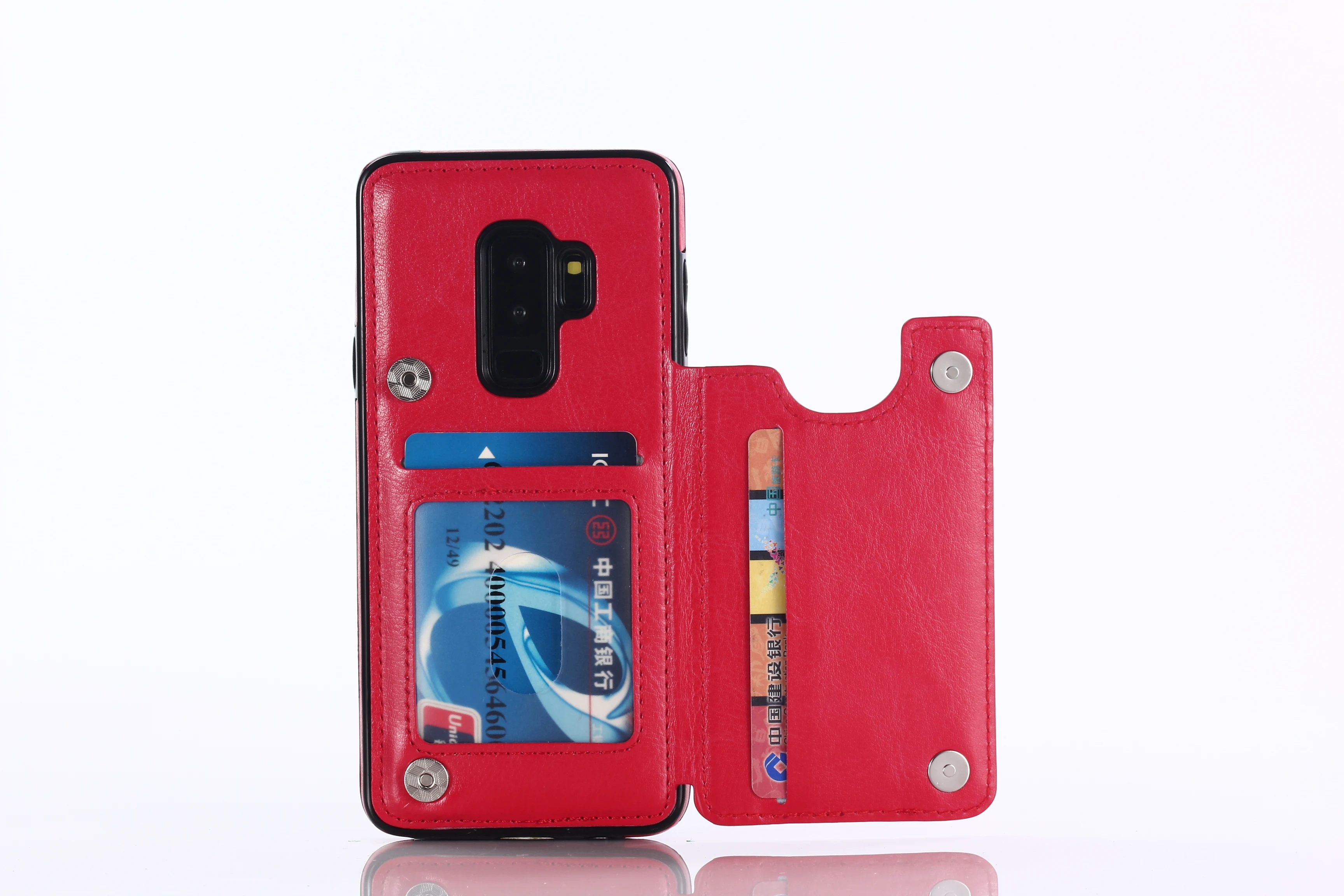 Двухкнопочный Новый Флип кошелек для samsung Galaxy S7 Edge S8 Plus S9 S10 Note8 9 кронштейн чехол из