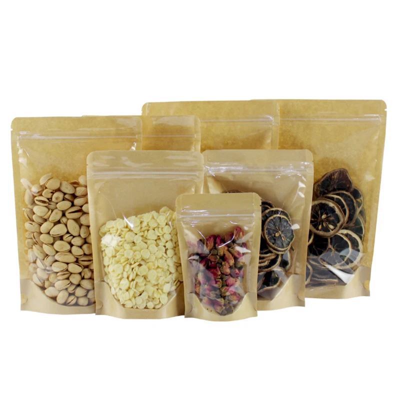 Прозрачный крафт-бумажный пакетик для чая сухофрукты чай в подарочной упаковке