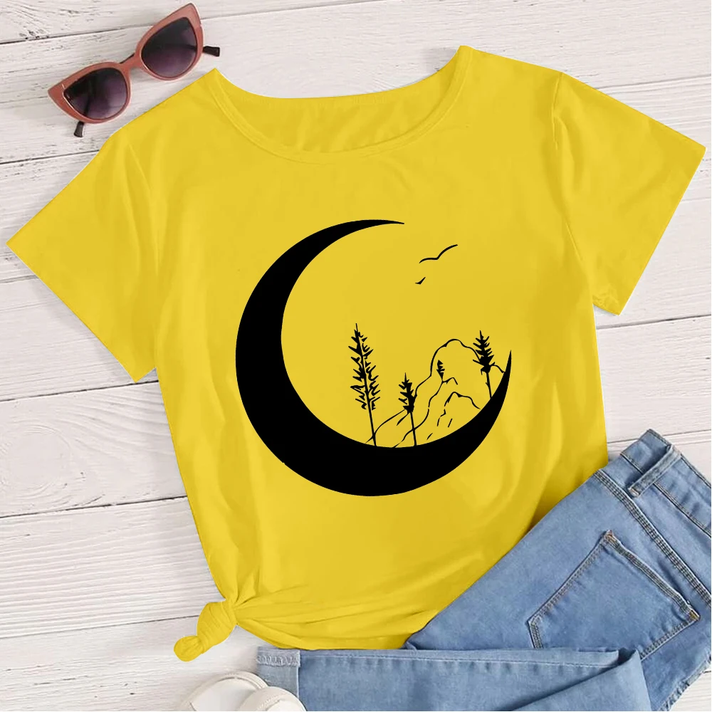 

Minimalism Design Art Printed Women Summer Streetwear Plus Size T-shirts Tumblr Clothing Korean Style Edgy T shirt for Ladies